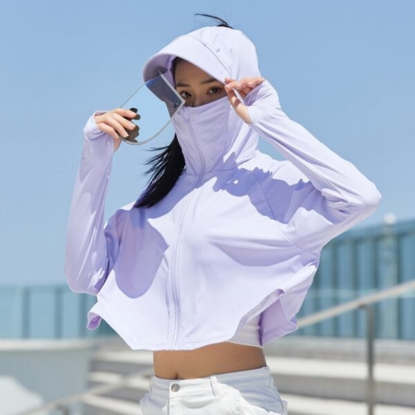 Cape sun protection clothing women's anti-ultraviolet sunshade ice silk high elastic sun protection clothing breathable skin clothing