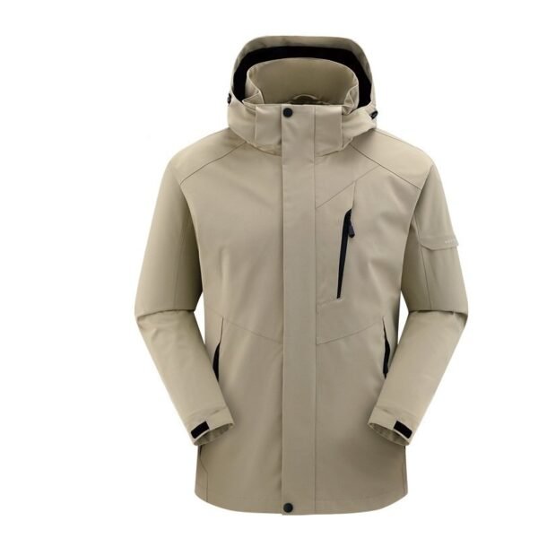 Mountain System Outdoor 3-in-1 Punching Jacket Windproof Waterproof Composite Rocker Fleece Lining Men's Jacket Jacket - Image 3