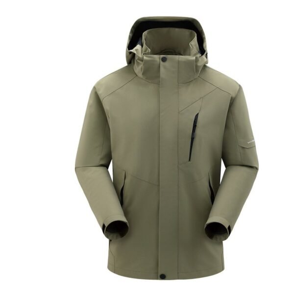 Mountain System Outdoor 3-in-1 Punching Jacket Windproof Waterproof Composite Rocker Fleece Lining Men's Jacket Jacket - Image 5