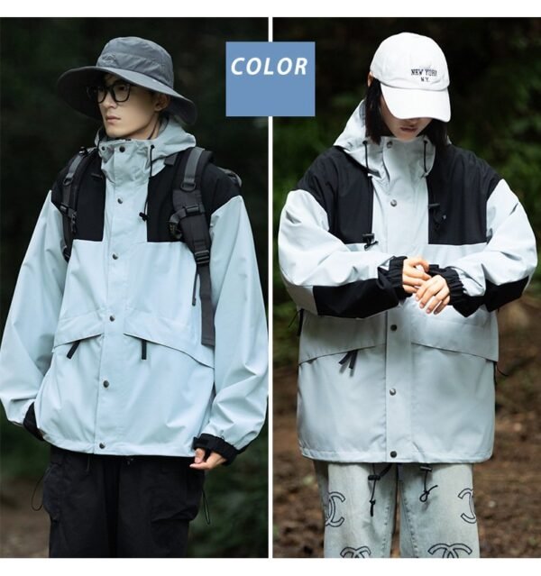 Outdoor punching jacket men and women spring and fall jacket waterproof windproof travel mountaineering jacket men's women's spring - Image 6