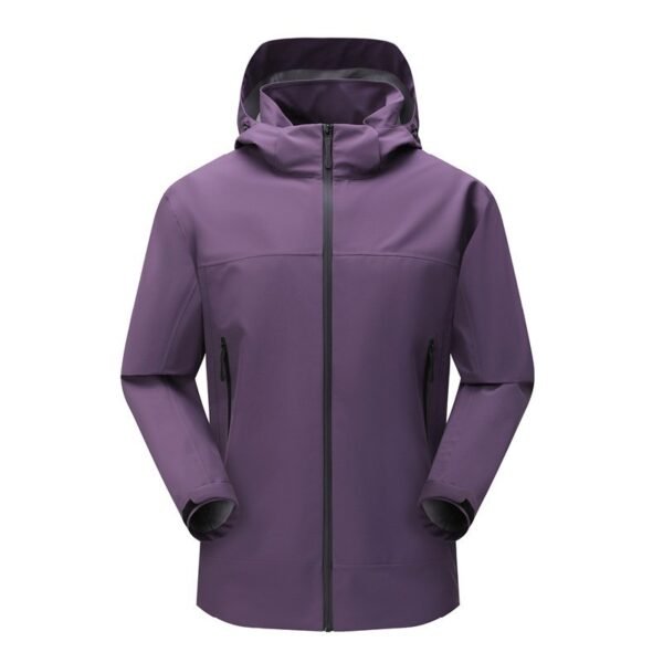 Single-layer full heat-sealed punching jacket men and women spring and fall outdoor windproof waterproof seamless pressure rubber thin section mountaineering clothing - Image 2