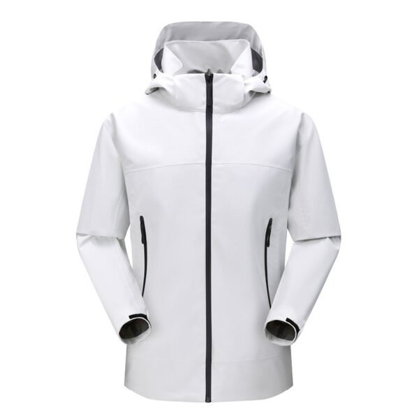 Single-layer full heat-sealed punching jacket men and women spring and fall outdoor windproof waterproof seamless pressure rubber thin section mountaineering clothing - Image 5