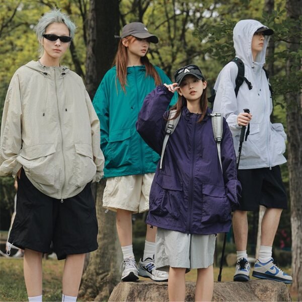 Summer sun protection clothing for outdoor hiking ultra-thin hoode anti-mosquito and anti-UV for men and women