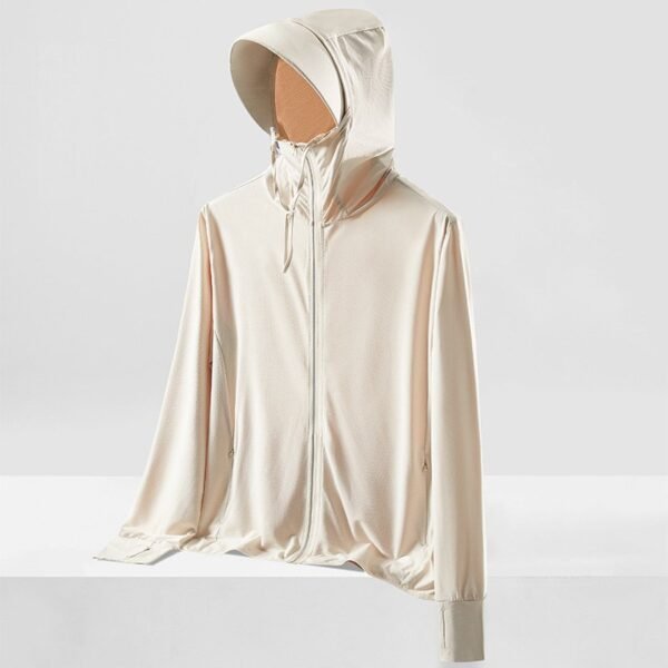 Women's Ice Silk UV Protection Hoodie with Wide Brim - Image 7