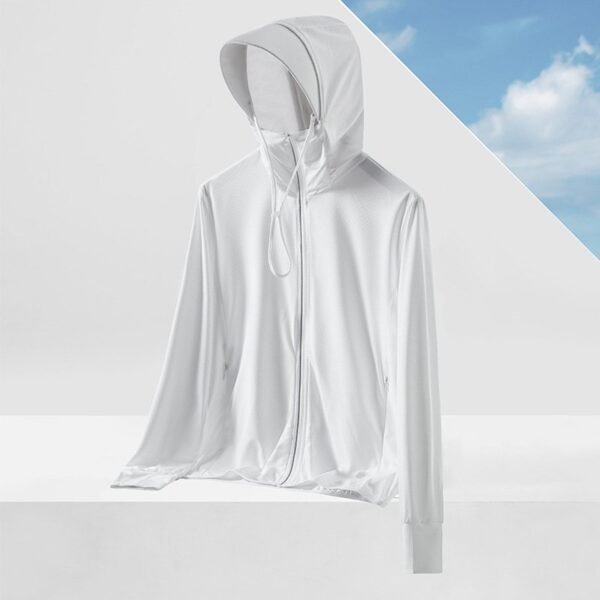 Women's Ice Silk UV Protection Hoodie with Wide Brim - Image 6