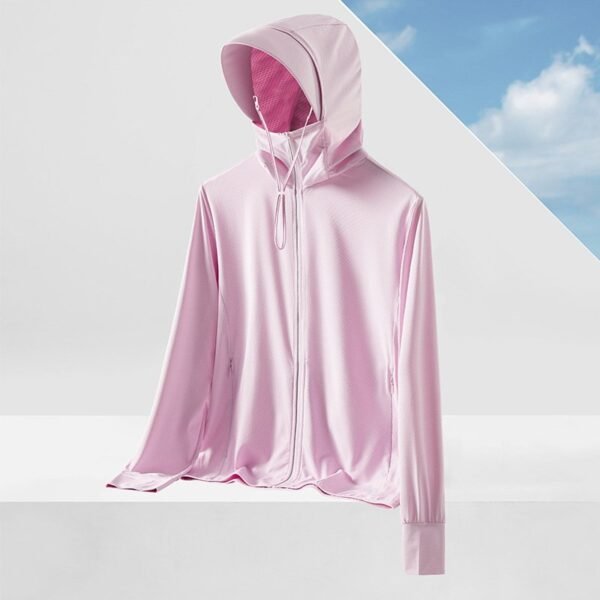 Women's Ice Silk UV Protection Hoodie with Wide Brim - Image 4