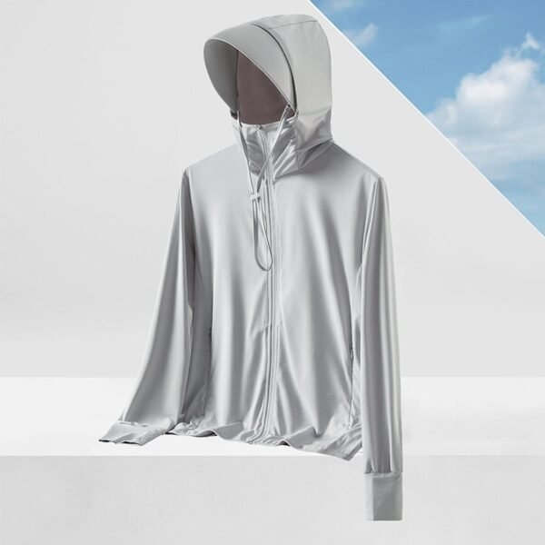 Women's Ice Silk UV Protection Hoodie with Wide Brim - Image 3