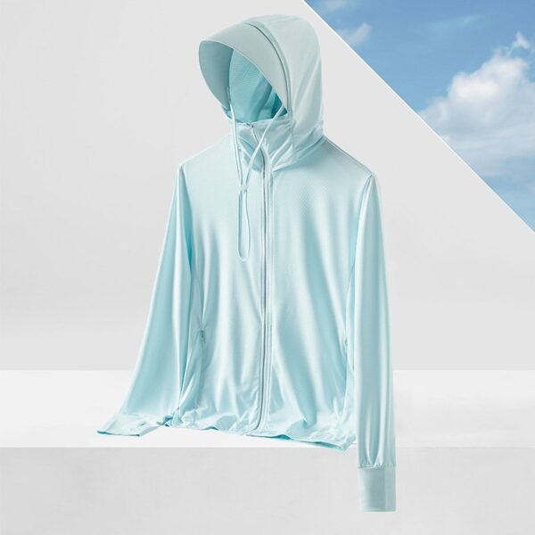 Women's Ice Silk UV Protection Hoodie with Wide Brim - Image 2