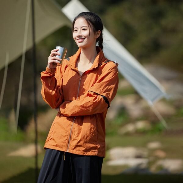 Women's Outdoor Mountain Jacket with Detachable Sleeves UPF50+ UV Protection Lightweight Sun Proof Coat - Image 3